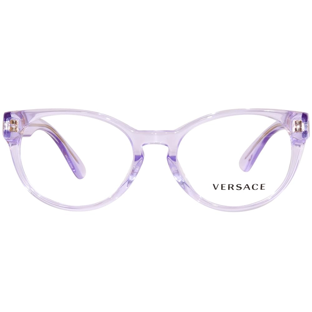 Versace Kids VK 3323U 5372 Transparent Pink Plastic Oval Eyeglasses 47mm