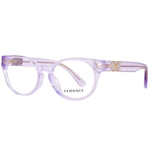 Versace Kids VK 3323U 5372 Transparent Pink Plastic Oval Eyeglasses 47mm