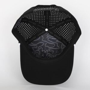 ANKOR Ultra Performance Water-Resistant UPF 50 Golf Rope Hat | Boat | Beach | Lake | Workout | Everyday | Men and Women Black