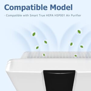 ROMON HSP001 Filter Replacements for HSP001 Smart Air Purifier, 4-in-2 Filtration Activated Carbon Pre-Filter and H13 True HEPA Filter, 2 Set