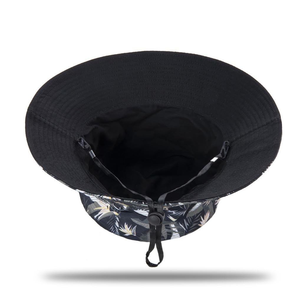 Oversize XXL Bucket Hat Reversible Extra Large Sun Hat Big Head Wide Brim Fishing Hat for Men Women Black-Dark Blue