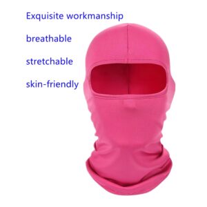 Pink Balaclava Ski Mask Head Mask Full Face Mask Windproof Sun UV Protection Hood for Women Men