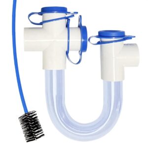 clear condensate trap 3/4 sch40 with cleaning brush, next level pvc u trap with easy clean ports essential component to ensure optimal performance of your hvac system. ecwb