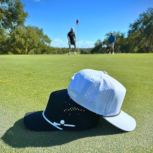 ANKOR Ultra Performance Water-Resistant UPF 50 Golf Rope Hat | Boat | Beach | Lake | Workout | Everyday | Men and Women Black