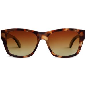 SOJOS Classic Square Polarized Sunglasses for Women Men Retro UV400 Sunnies SJ2280, Brown Tortoise/Gradient Brown