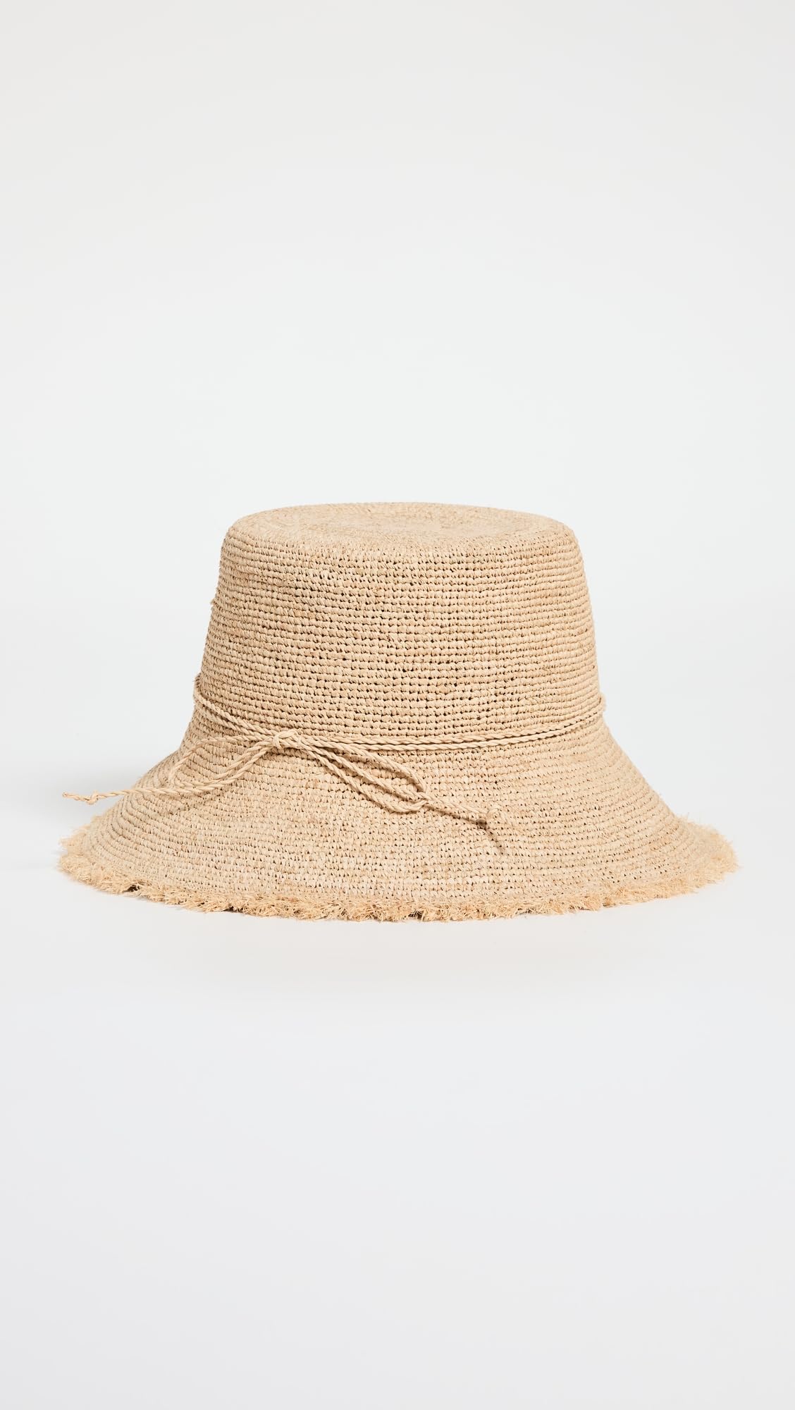 Hat Attack Women's Packable Raffia Bucket Hat, Natural, Tan, One Size