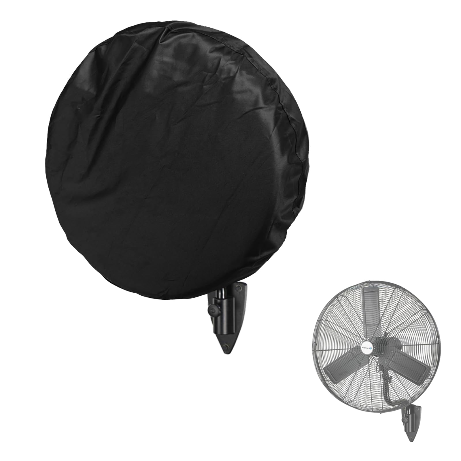 Sobana Wall Mount Fan Cover,Suitable for 24 Inch Industrial Fan and Pedestal Fan,Waterproof Dust Proof Proof Anti-UV Outdoor Fan Covers,Black