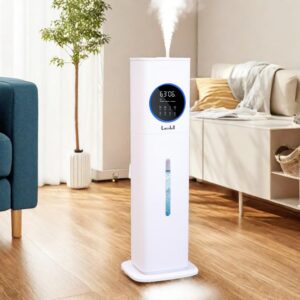 Humidifier Large Room, 2.1Gal/8L Humidifiers for Home, Humidifiers for Bedroom with Essential Oil Diffuser, Top Fill Whole House Cool Mist Humidifiers for Plants Baby Kids Adults Office, White