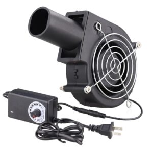 wathai bbq air mover blower fan 12v 97mm x 33mm,variable speed centrifugal fan with 110v - 240v ac plug for camping quick charcoal starter,outdoor cooking,fireplace,bellows,wood stove or drying boots