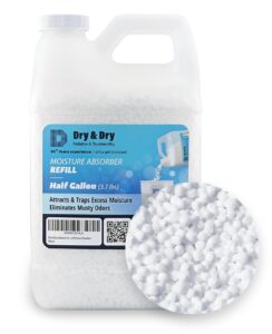 dry & dry moisture absorbers refill beads (3.7 lbs) - fragrance free, moisture absorber refill