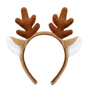 siotmera reindeer antlers headband animal ears deer antlers headband party cosplay reindeer costume for christmas halloween