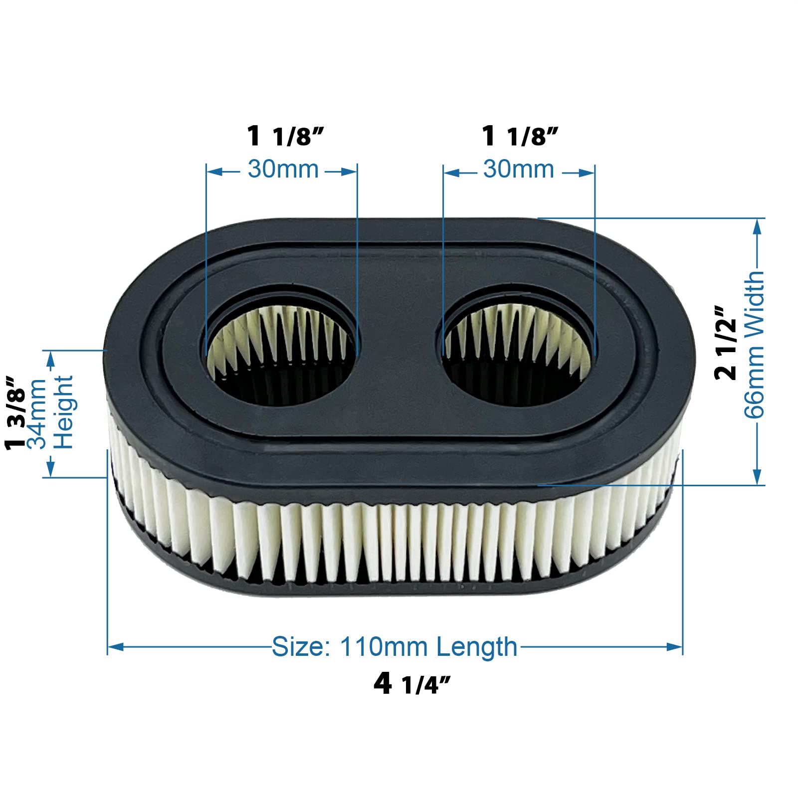 Cartridge Lawn Mower Air Filter Apply to593260 798452 Series Engine Replacement Air Cleaner for Craftsman Husqvarna Toro Lawnmower 3 Pack Individual boxes