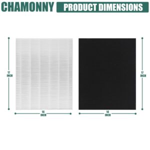 CHAMONNY D480 True HEPA Replacement Filter D4, Compatible with Winix D480 Air Purifier, Compare to Winix D4 Filter, Item Number 1712-0100-00, 1 H13 True HEPA Filters + 4 Activated Carbon Pre-Filters