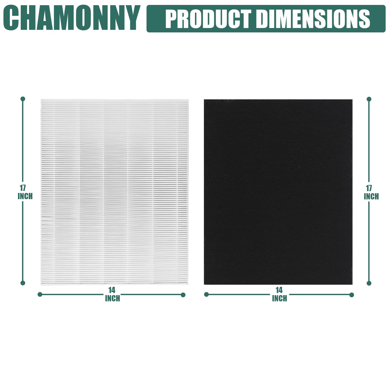 CHAMONNY D480 True HEPA Replacement Filter D4, Compatible with Winix D480 Air Purifier, Compare to Winix D4 Filter, Item Number 1712-0100-00, 1 H13 True HEPA Filters + 4 Activated Carbon Pre-Filters