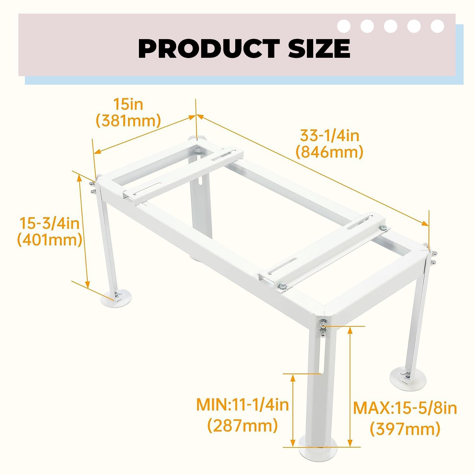 KUAFU Ground Stand Bracket Mount for Mini Split Air Conditioner Heat Pump 9,000-12,000 BTU Heavy Duty Steel Powder Coated