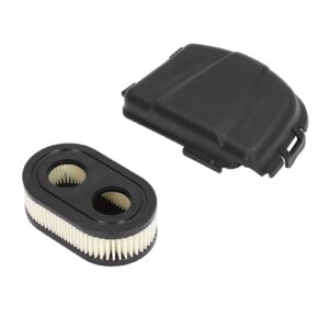 Lawn Mower Air Filter Lawn Trimmer Engine Air Filter with Cover, Solid Plastic Lawn Mower Air Filter for Home Garden Lawn Trimming Air Cleaner Cartridge Filter for 798452 590548