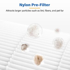 14 True HEPA Filter Replacement Compatible with Puro 240 Air Purifier, 3-in-1 Filtration System Filter Replacement, HP-14 with Activated Carbon Filter, 4-Pack