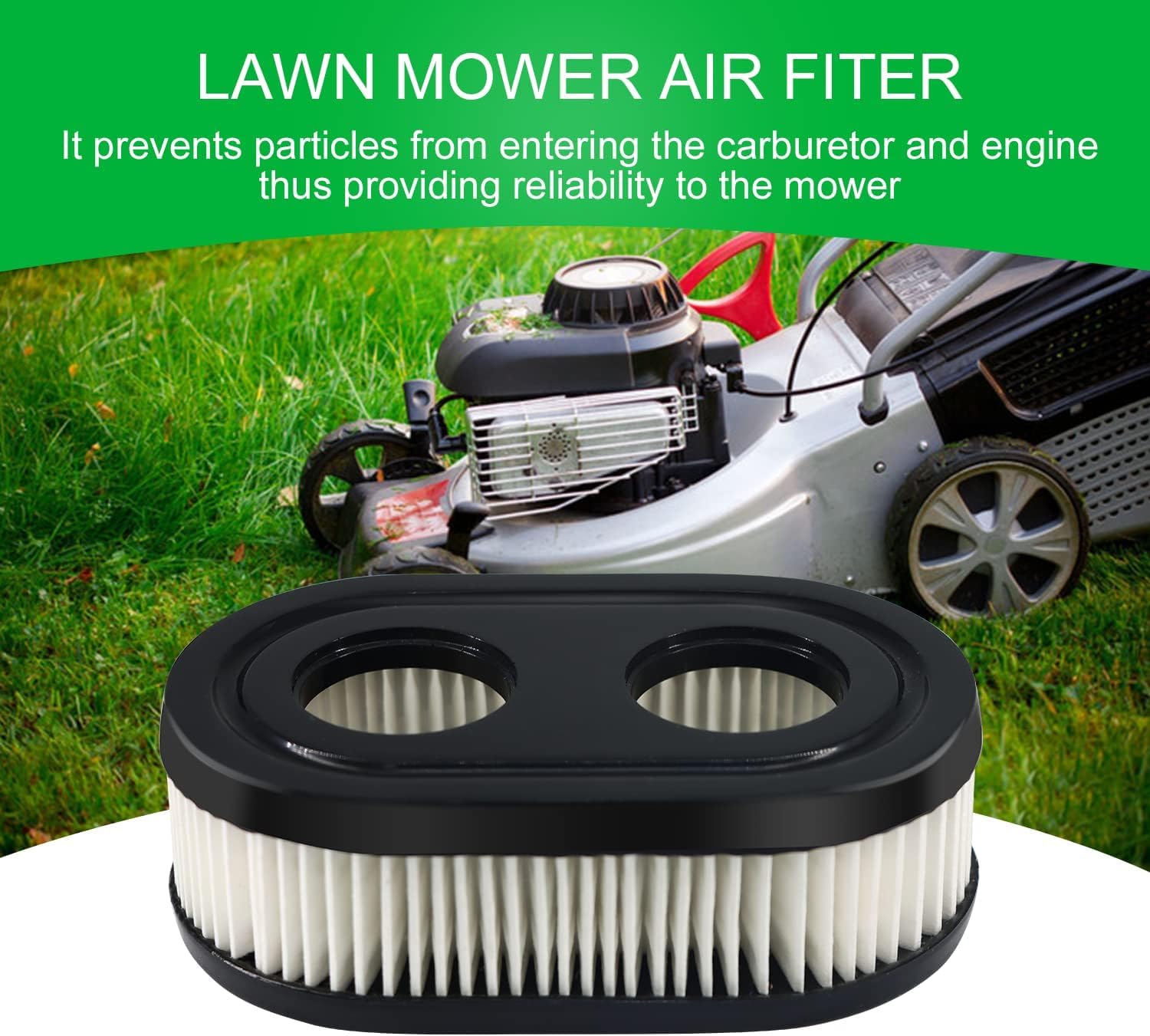 798452 593260 Air Filter with 595658 Lawn Mower Air Cleaner Cover Replacement for BS 103M02 104M02 104M05 09P700 093J02 550E 550EX, 575EX, 625EX, 625EXi, 675EXi, 725Exi, Troy-Bilt, Toro Recycler 22