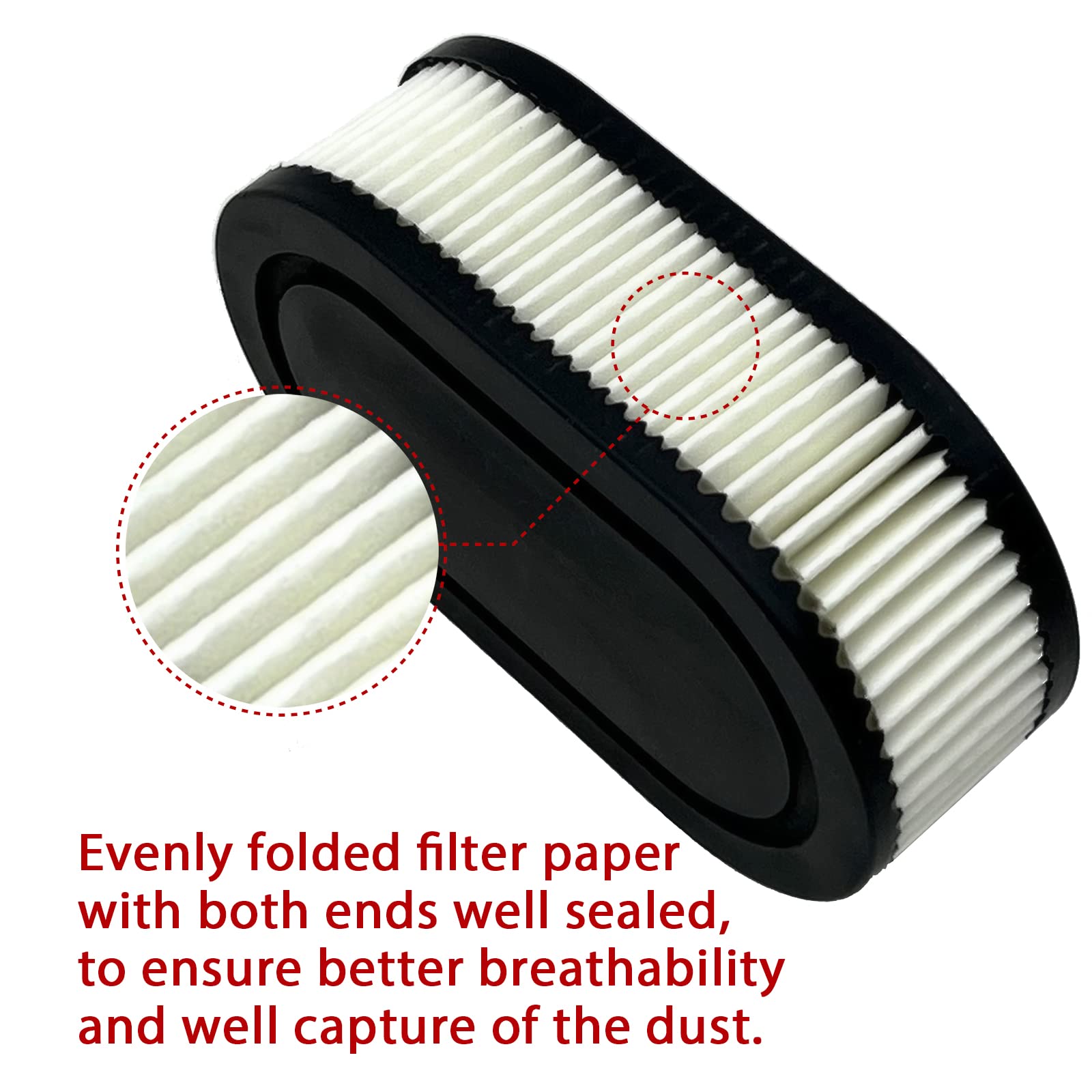 Cartridge Lawn Mower Air Filter Apply to593260 798452 Series Engine Replacement Air Cleaner for Craftsman Husqvarna Toro Lawnmower 3 Pack Individual boxes