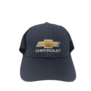 Chevrolet Snapback Hat - Mesh Back Chevy Cap - Charcoal Gray