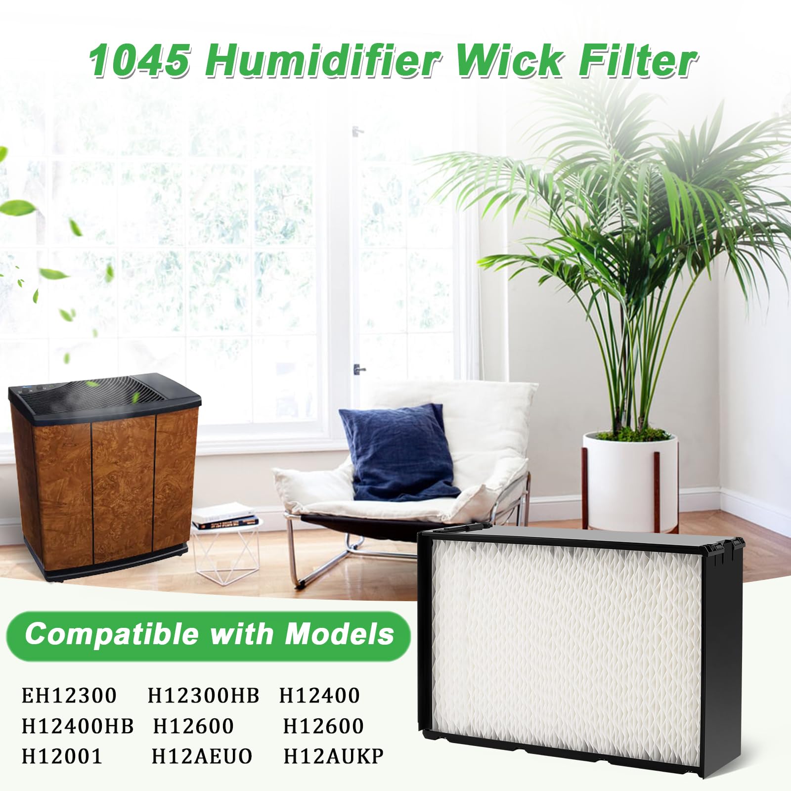 1045 Super Wick Humidifier Filter Replacement Compatible with 1045 Air-care Essick Humidifier Model H12300/H12300HB/H12400/H12400HB/H12600/H12600/H12001/H12AEUO/H12AUKP (1)