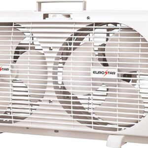 EUROSTAR Twin Window Fan, White (33 INCH)