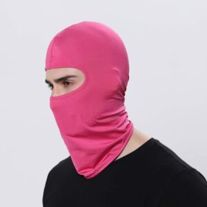 Pink Balaclava Ski Mask Head Mask Full Face Mask Windproof Sun UV Protection Hood for Women Men