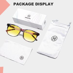 HAOLOTA Night Vision Driving Glasses Polarized HD Yellow Tinted Anti Glare Sunglasses for Men and Women