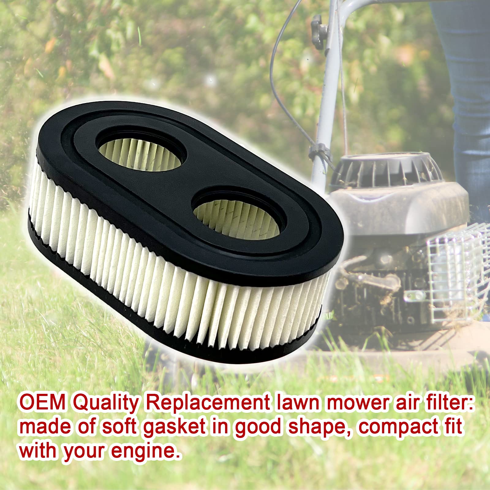 Cartridge Lawn Mower Air Filter Apply to593260 798452 Series Engine Replacement Air Cleaner for Craftsman Husqvarna Toro Lawnmower 1 Pack