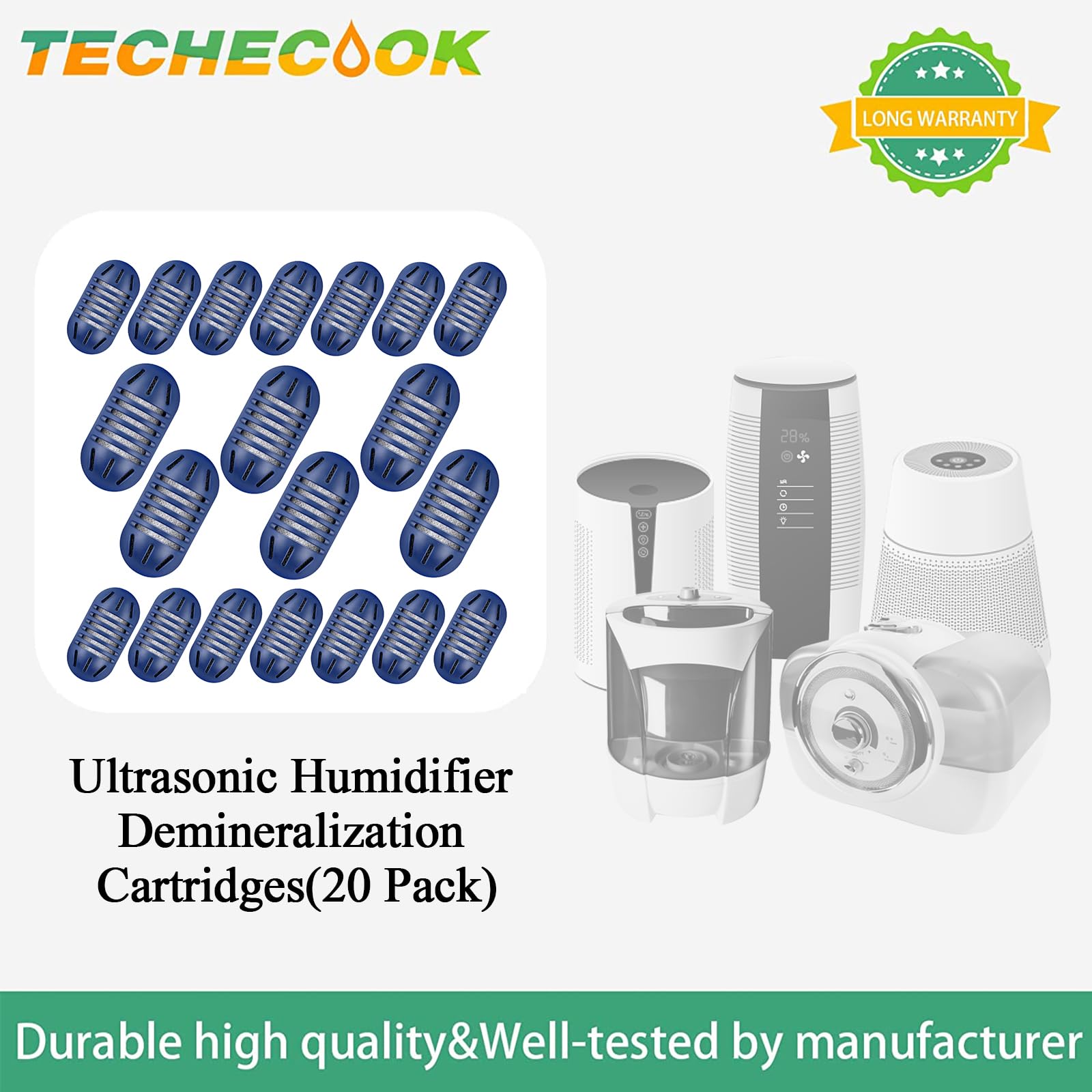 Demineralization Cartridge Filter for Humidifier UHE-HDC4 Fit for HoMedics Ultrasonic Humidifier, Eliminate White Mist|Prevent Hard Water Build-Up|Filter Mineral Deposits, 20Pack, Compared to uhe-hdc4