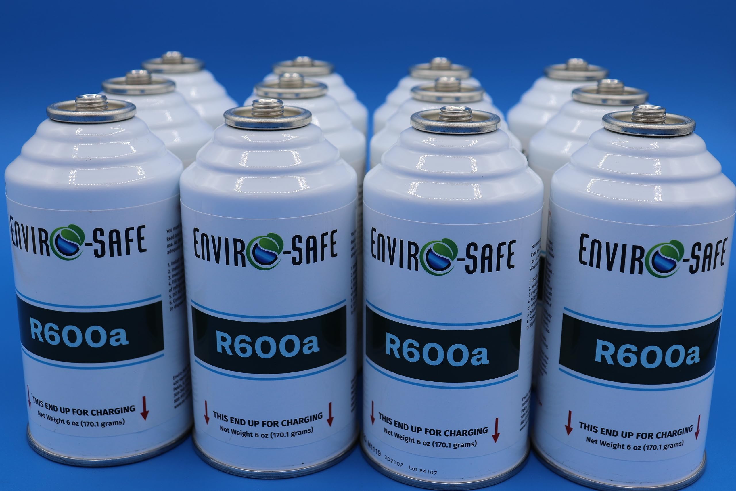 Envirosafe R600a Refrigerant - Case of 12 6oz Cans - R600a for HVAC for Use