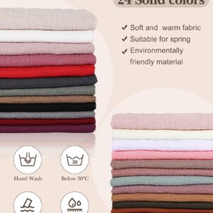 ramede 24 Pcs Women Hijab Scarfs Soft Scarf Shawl Lightweight Long Wraps for Whole Season, 24 Colors