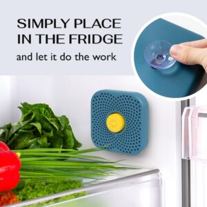 ZenAir Fridge Deodorizer Odor Eliminator - Refrigerator Deodorizer More Effective Than Baking Soda - Activated Charcoal Fridge And Freezer Air Freshener - Natural Smell, Moisture & Odor Absorber