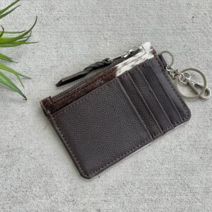 Chic Cowhide Keychain Wallet with Credit Card Holder, Coin Purse - Ideal Gifts for Her