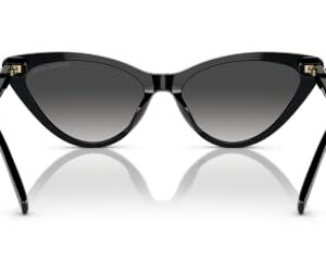 Michael Kors Eyewear Women's MK2195U Harbour Island Universal Fit Cat Eye Sunglasses, Black/Dark Grey Gradient, 56 mm