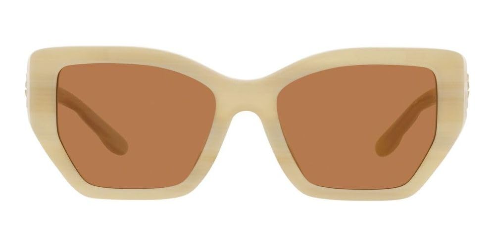 Tory Burch TY7187U Brown & Ivory Horn Sunglasses 53mm