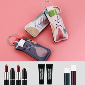 COOLOOKY Chapstick Holder Keychain - Cute Lip Balm Clip with Boho Design