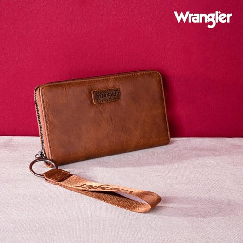 Wrangler Womens Wallet Wristlet Long Purse Designer Clutch Large Capacity Credit Card Holder Gifts for Women