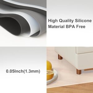 Silicone Mats for Kitchen Counter, Treerit 47.24"x 23.62" Extra Large Silicone Mat, Non-slip Heat Resistant Kitchen Counter Mat, Quartz Countertop Protector, Shipped Rolled Up, No Creases, Translucent