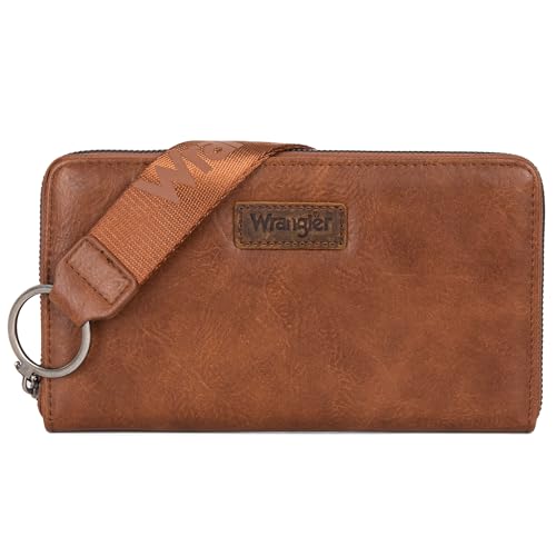 Wrangler Womens Wallet Wristlet Long Purse Designer Clutch Large Capacity Credit Card Holder Gifts for Women