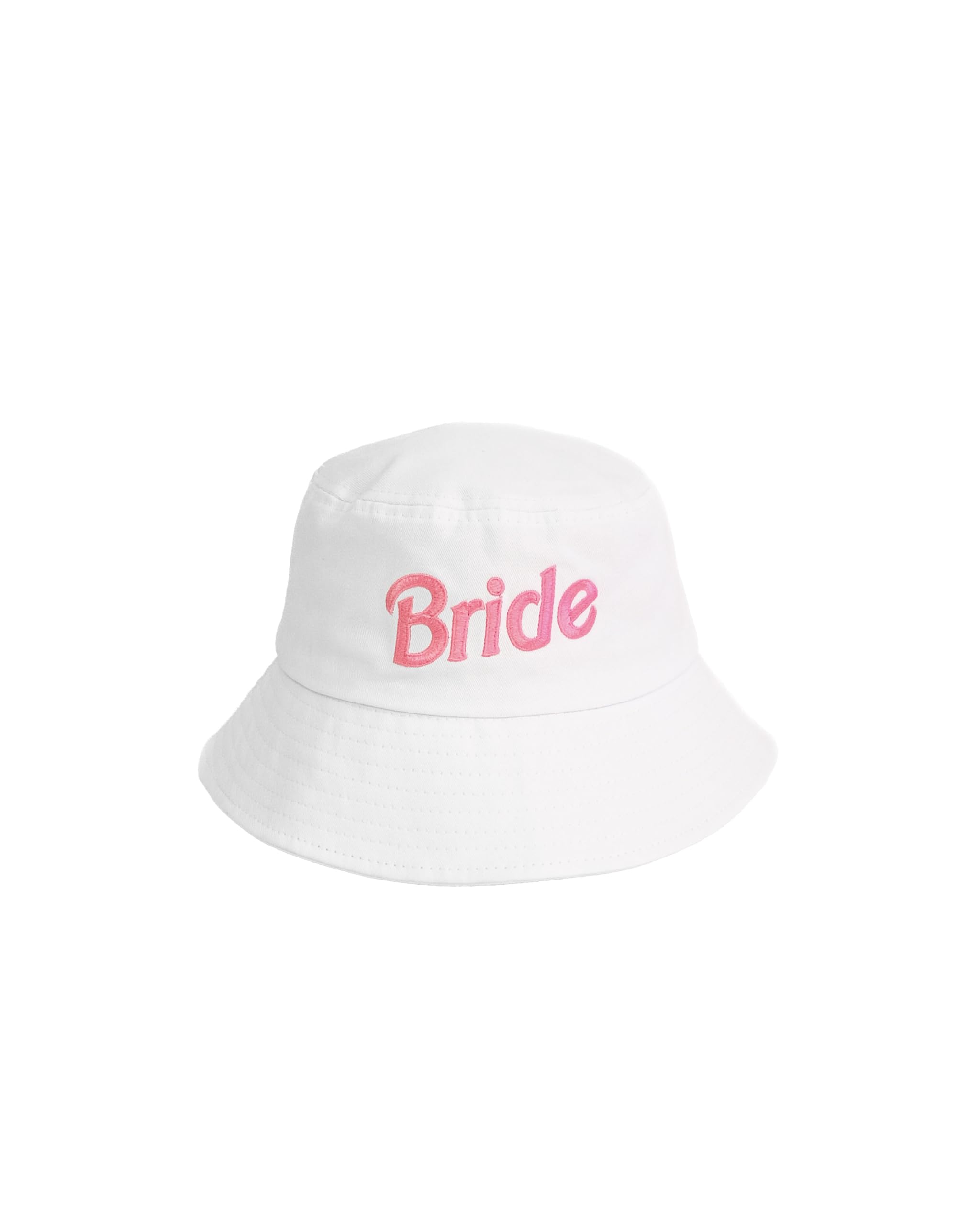 FESTA VIDA Lets Go Party Bucket Hat for Bridal and Bachelorette Parties; Cute Pool & Beach Hats for Brides & Bridesmaids (White)