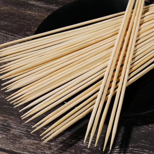 400 Pack 12 Inch Natural Bamboo Wood Barbecue Skewers for Grilling, Kabob, Fruit, Appetizer, Cocktail, Sausage, Chocolate Fountain, BBQ Sticks. (Φ=4mm)