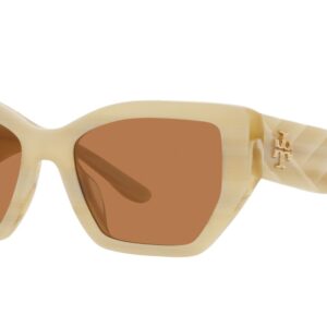 Tory Burch TY7187U Brown & Ivory Horn Sunglasses 53mm