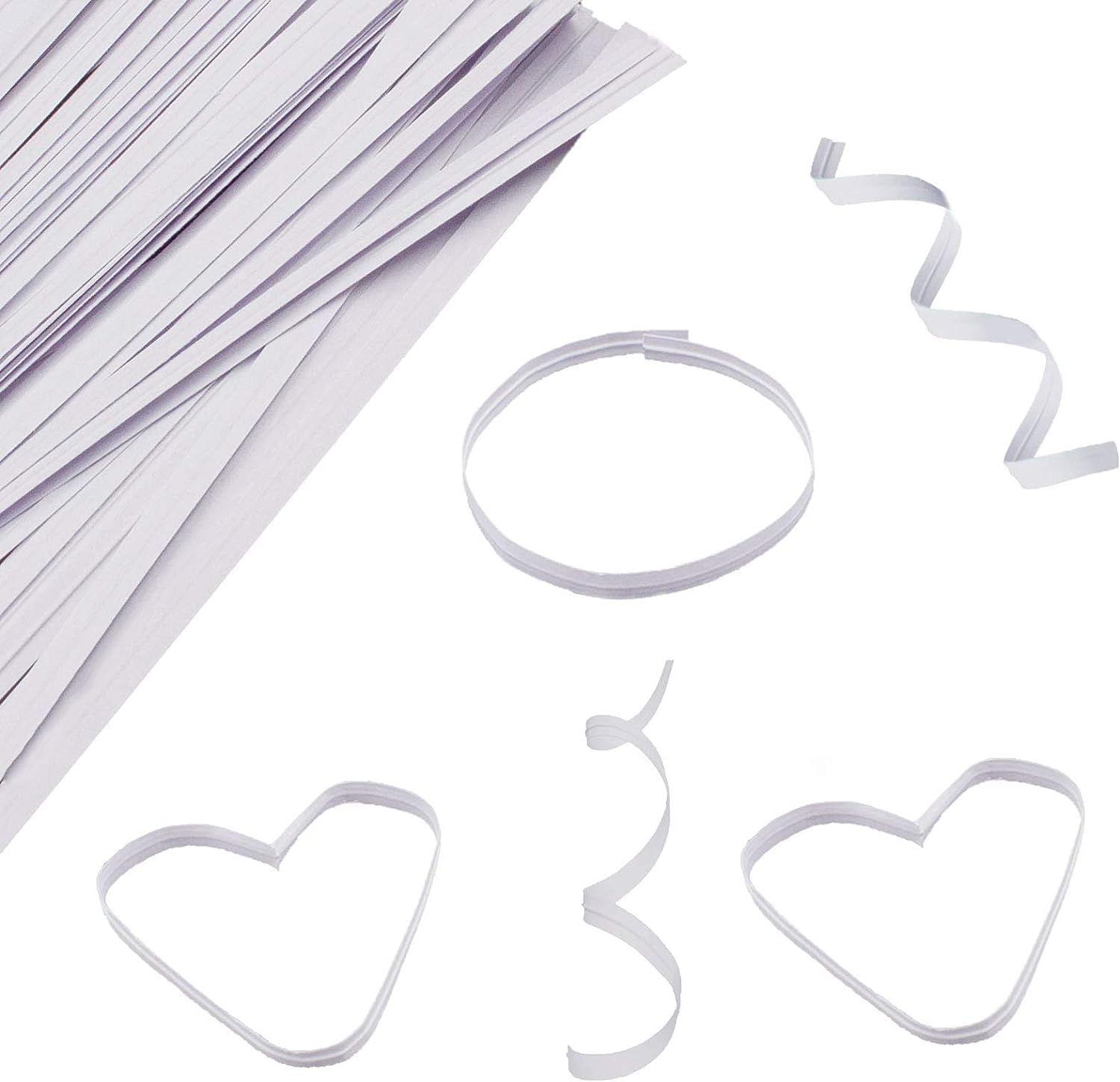 Easytle 600 Pcs 5" White Paper Twist Ties Bread Ties White Twist Ties Twisty-Ties Bag Ties Twist Ties for Bags Bread Wire Ties Twist Tie for Party Cello Candy Bread Coffee Bags Cake Pops