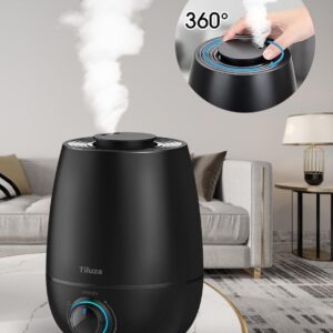 Humidifiers for Bedroom, Tiluza 3L Cool Mist Humidifier for Home Plant and Baby Nursery, Top Fill Quiet Ultrasonic Air Humidifier with 360° Nozzle, Auto Shut-Off, Filterless