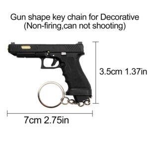 Keychain Mini Tactical Key Chain Collection Gift Pendant Ornament Collection for Boyfriend Men Army Fan (G34-Black)