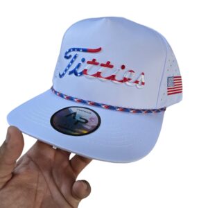 All Possibilities 369 USA Titties Gray with White Mesh Golf Hat Men Women Funny Baseball Cap Trucker Hat (US, Alpha, One Size, White)