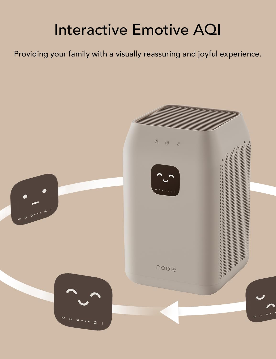 Nooie WiFi Air Purifier,H13 HEPA Filter Remove 99.97% Dust, Pollen, Smoke up to 538 Sq.Ft. For Pets Allergies,Baby friendly Air Purifier With Ultra Low Noise Sleep