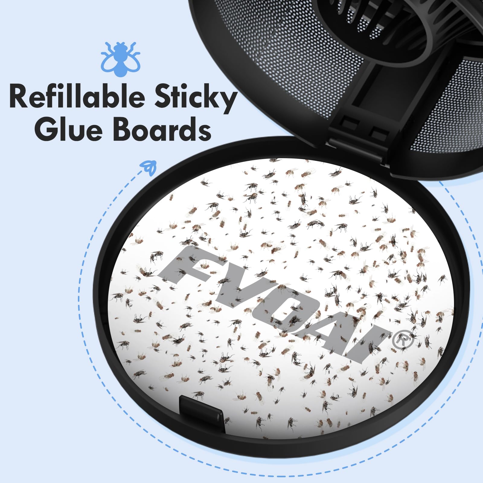 FVOAI Sticky Glue Board for Zap T3 H3 M3 Pro Fly Traps(Pack of 10)