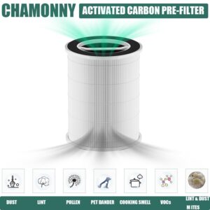 CHAMONNY P200S/G200S Filter Replcement, Compatible with Ganiza G200S/G200 and Welov P200S/P200 Pro Air Purifier, 3-in-1 H13 True HEPA Filter and Pre-Filter, 2 Pack